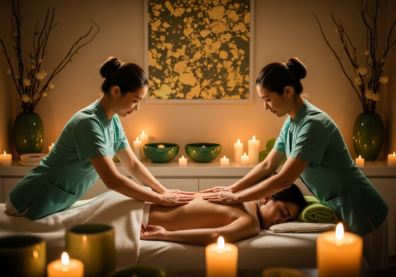 Four Hands Massage at Aura Thai Spa Kammanahalli